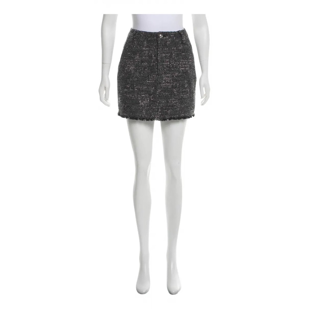 Derek Lam 10 Crosby Tweed Fringe Hem Mini Skirt size 8